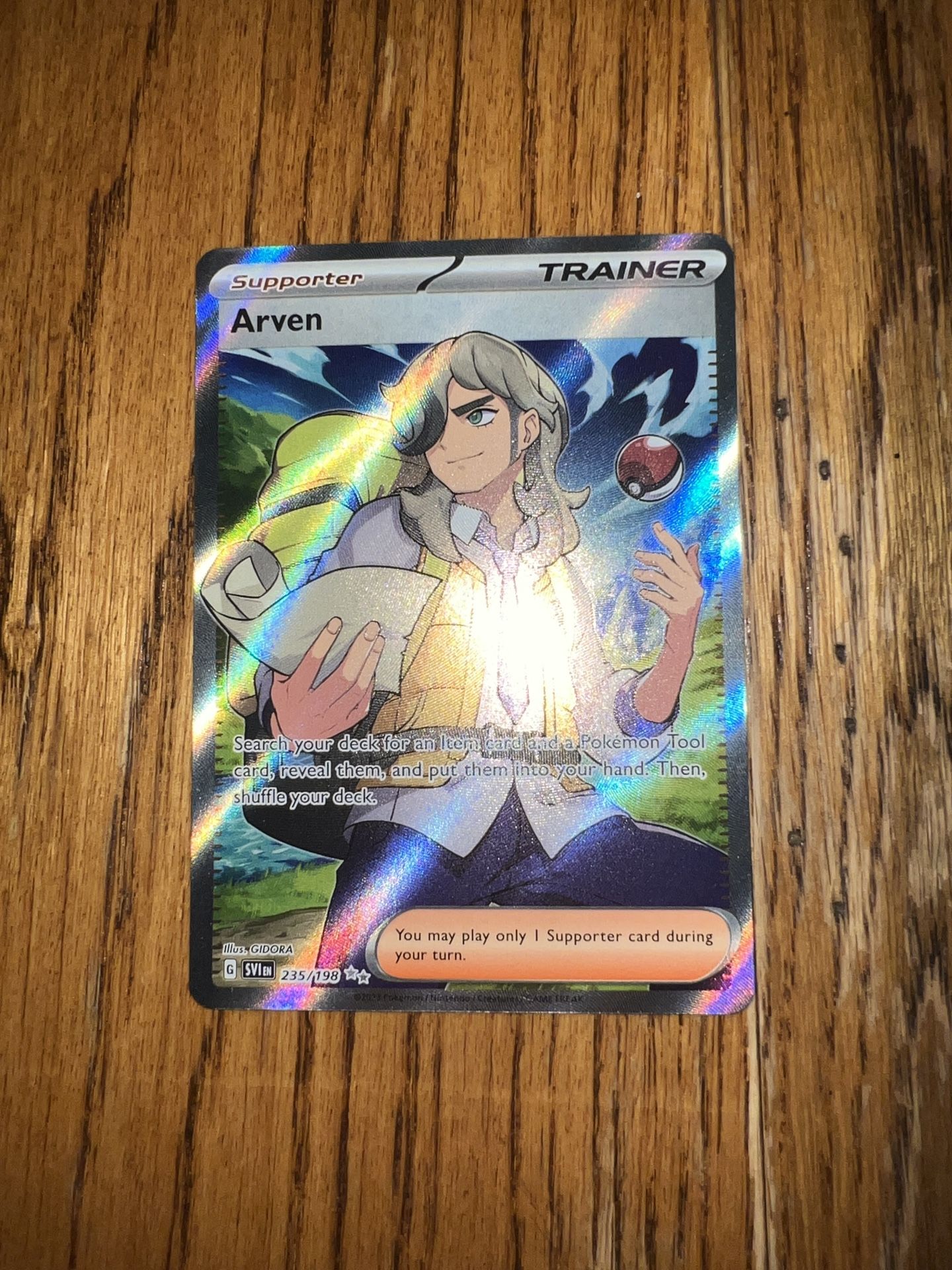 Arven trainer pokémon card