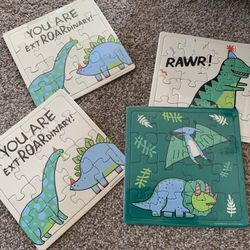NEW Dinosaur Puzzles (7 Puzzles With 16 Pieces Each)