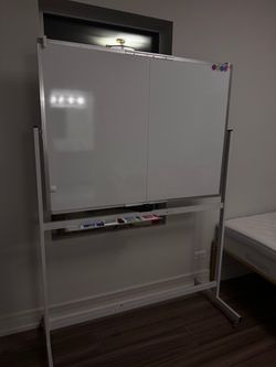 New Double-Sided Rolling Whiteboard – Barely Used!