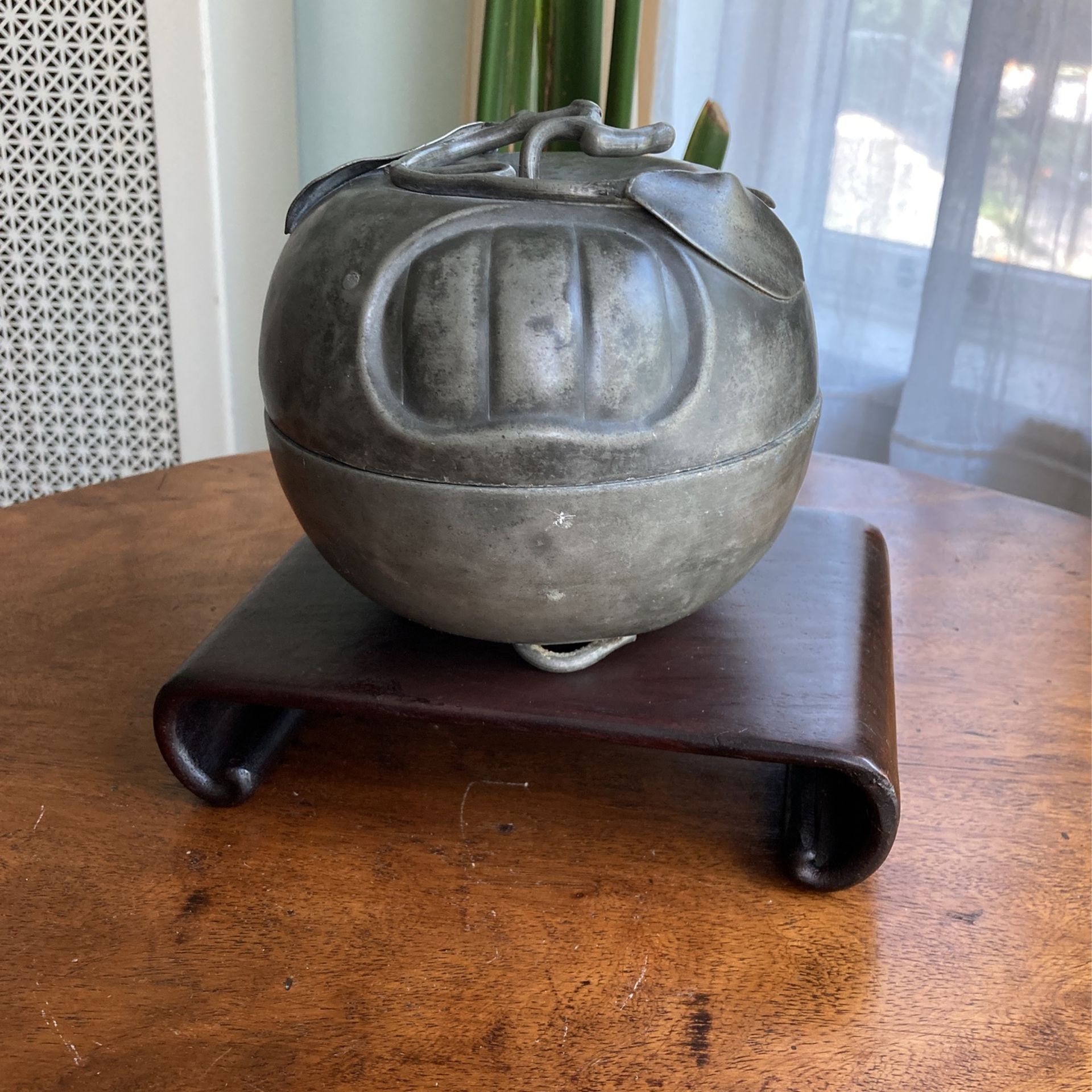 Antique Chinese Pewter Tengerine
