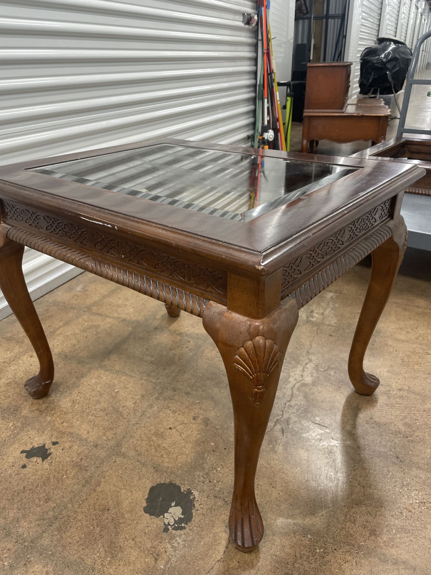 2x: Glass Top End Tables 