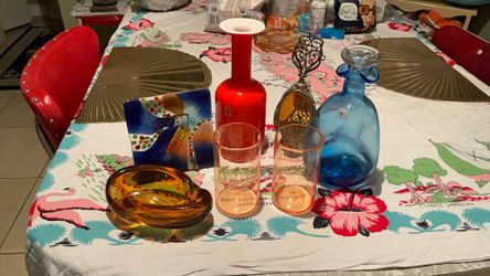 Mid-century modern art glass collection Blanco   Holmegaard  signed  ALL ONE PRICE! Mcm  glass