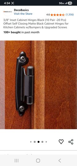 BRAND NEW 3/8" Black hinges (kitchen/bathroom)
