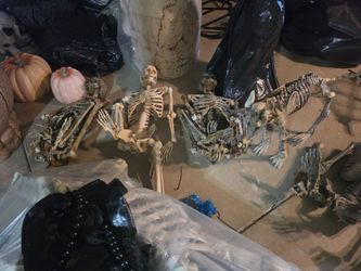 Halloween skeleton decoration lot