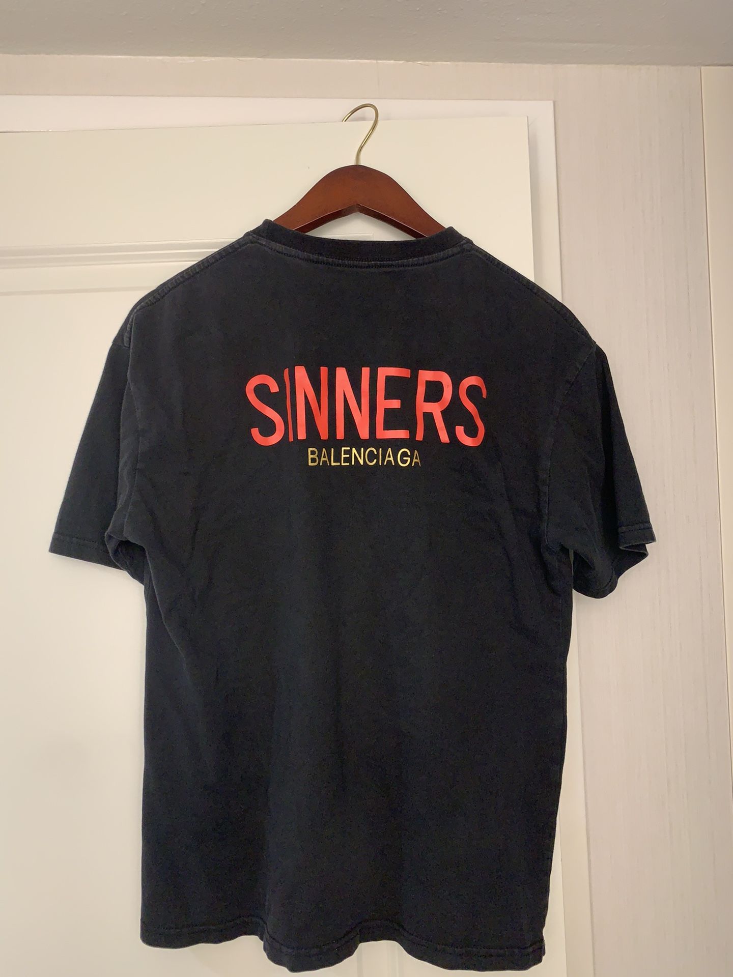 Sinners Balenciaga Shirt Balenciaga Sinners Embroidered Black Sweater