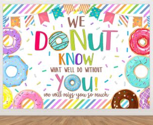 Going Away Party Banner - Donut Know What We’d Do Without You