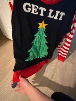 Tipsy elves Get Lit Ugly Christmas Sweater