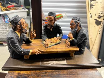 3 Rabbis Sculpture Judaica 17" X 8" X 8"