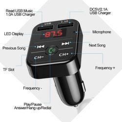 Wireless Bluetooth Car Kit Handsfree Talk MP3 player fm transmitter dual car charger 