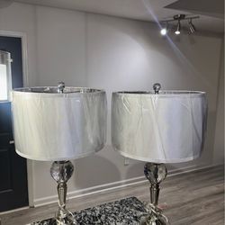 Light Grey Lamp Set (2)  Brand New