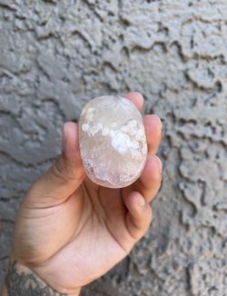 Flower Agate With Amethyst Druzy Inclusion