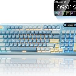 Z98 Creamy Keyboard, 94 Keys Wireless Keyboard with Hot-Swappable Custom Switch