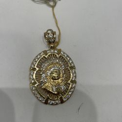 14k Gold Charm  Indian Head