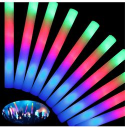 40 PCS Foam Glow Sticks with 3 Modes Colorful Flashing