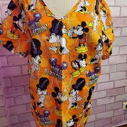 Disney Mickey Mouse Holloween Women's Scrubs