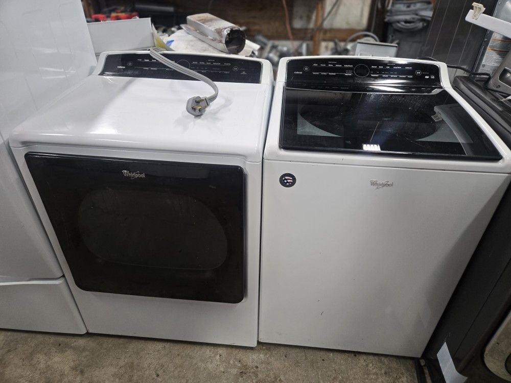 Whirlpool Washer And Dryer Set Electric Topload Extra Large Capacity 30-day Warranty 