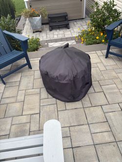 Metal Fire Pit and Wood Rack