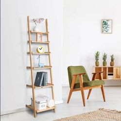 6 TIER LEANING LADDER SHELF DISPLAY