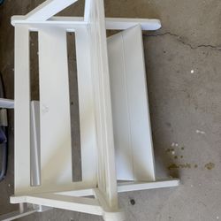 wood white floor and wall bookshelf set