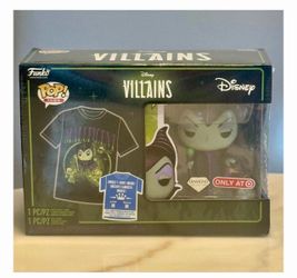 Brand new Funko Pop! Maleficent #1082 Diamond Disney Villains Pop Tee Medium