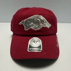 Brand New Women’s 47 Brand Arkansas Razorbacks Sequin Logo Cap