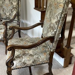 Pair French armchairs