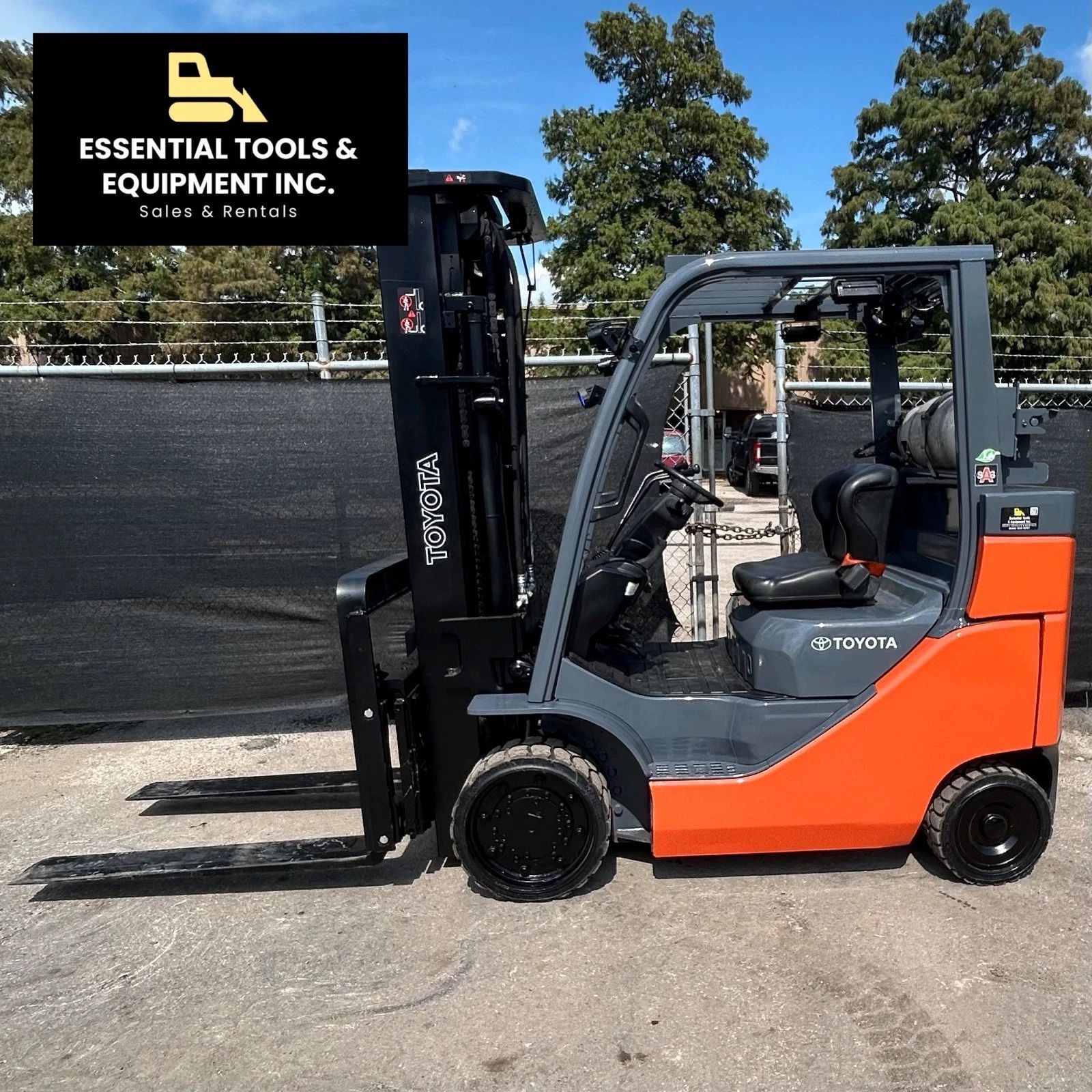 2017 Toyota 8FGC35U BCS Forklift 8,000 Lbs LPG/Propane 3 Stage Cushion 9080 Hrs