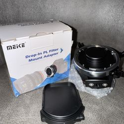 Meike Drop-In Filter Mount Adapter for PL-Mount Lens to RF-Mount Camera with VND & UV Filters