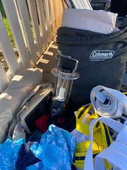 Camping air mattresses & lantern