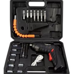 HomeBeyond Cordless Power Screwdriver, Electric Screwdriver Rechargeable Set, 47pcs Bits in Carrying Case Pivoting Handle and LED Lights, Small Drills