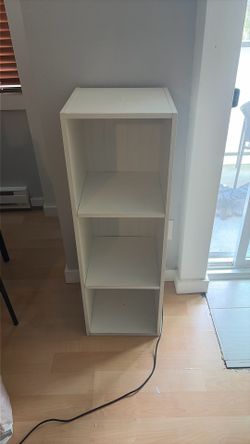 White wood shelf