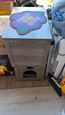 Wood cabinet cat boxes