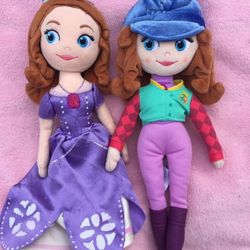 Disney Princess Sophia Sofia The First Plush Doll Purple Gown and riding clothes