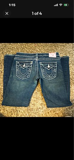 True Religion World Tour Big T Dark Wash Skinny Women's Blue Denim Jeans