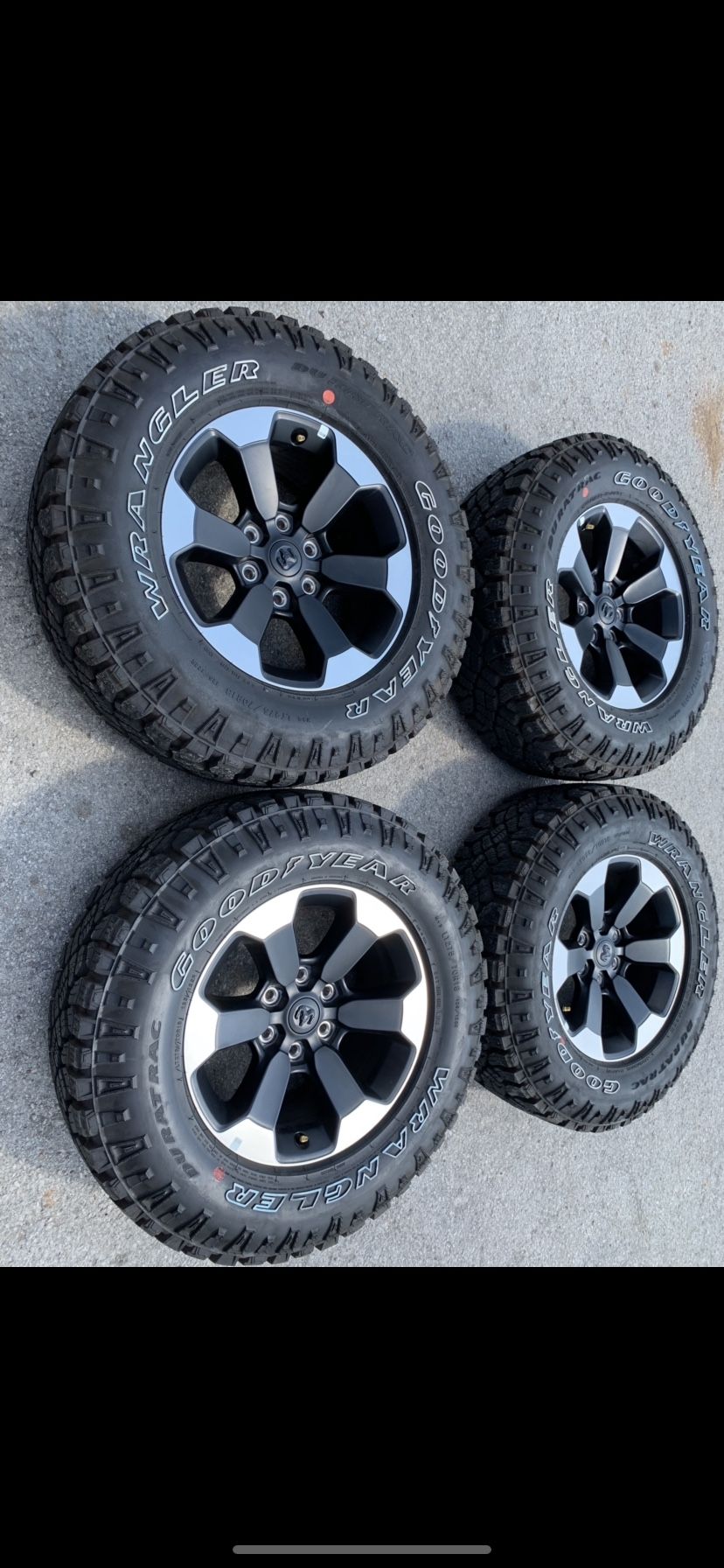 Like new Dodge Ram Rebel Rims And Goodyear Duratrac Tires 18” 18 Wheels ...