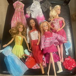 Spring Cleaning - 4 Barbies And Accessories $10