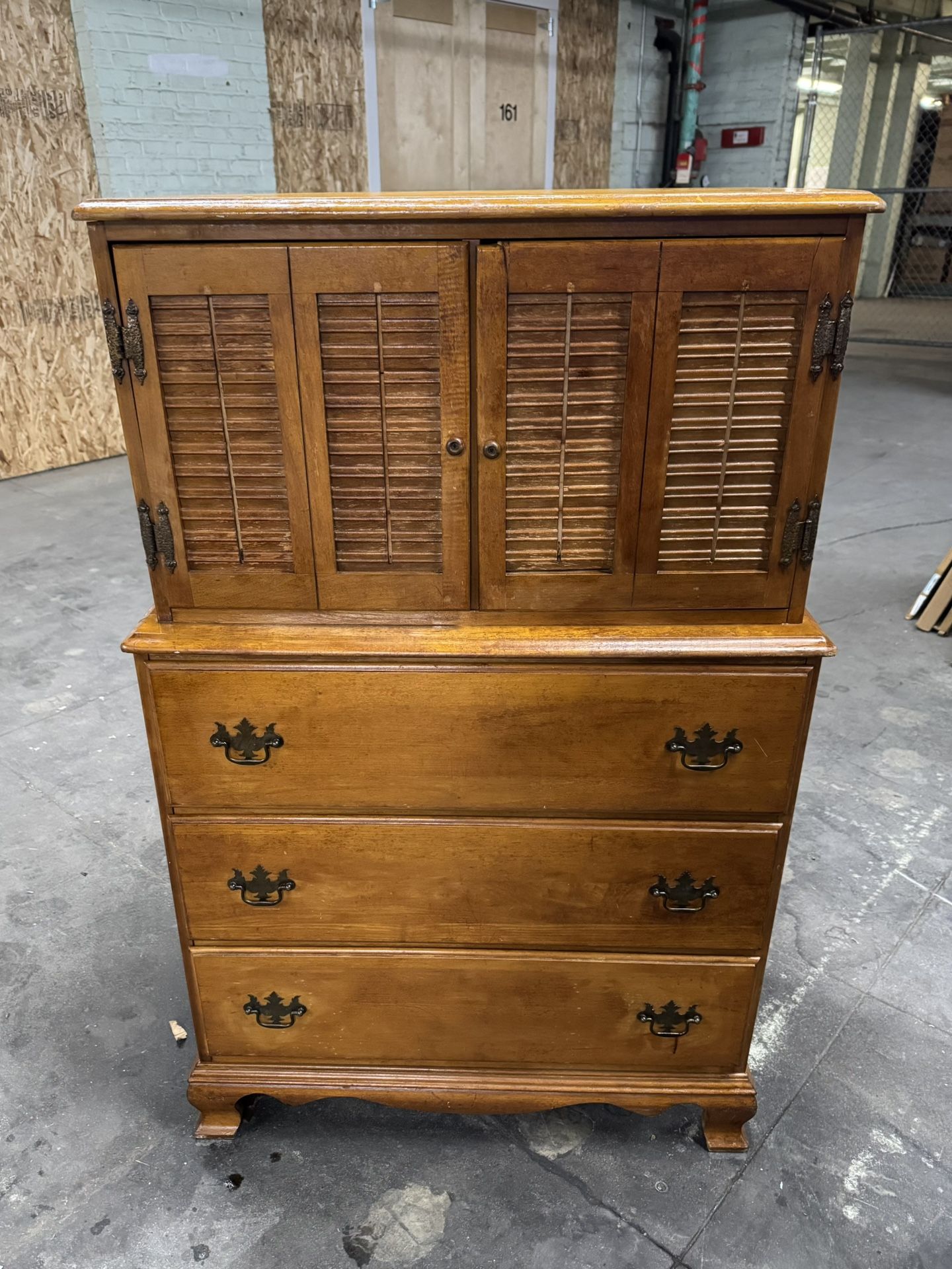 Vintage 1960's Mid Century Modern Solid Maple Dresser by Charleson's Products