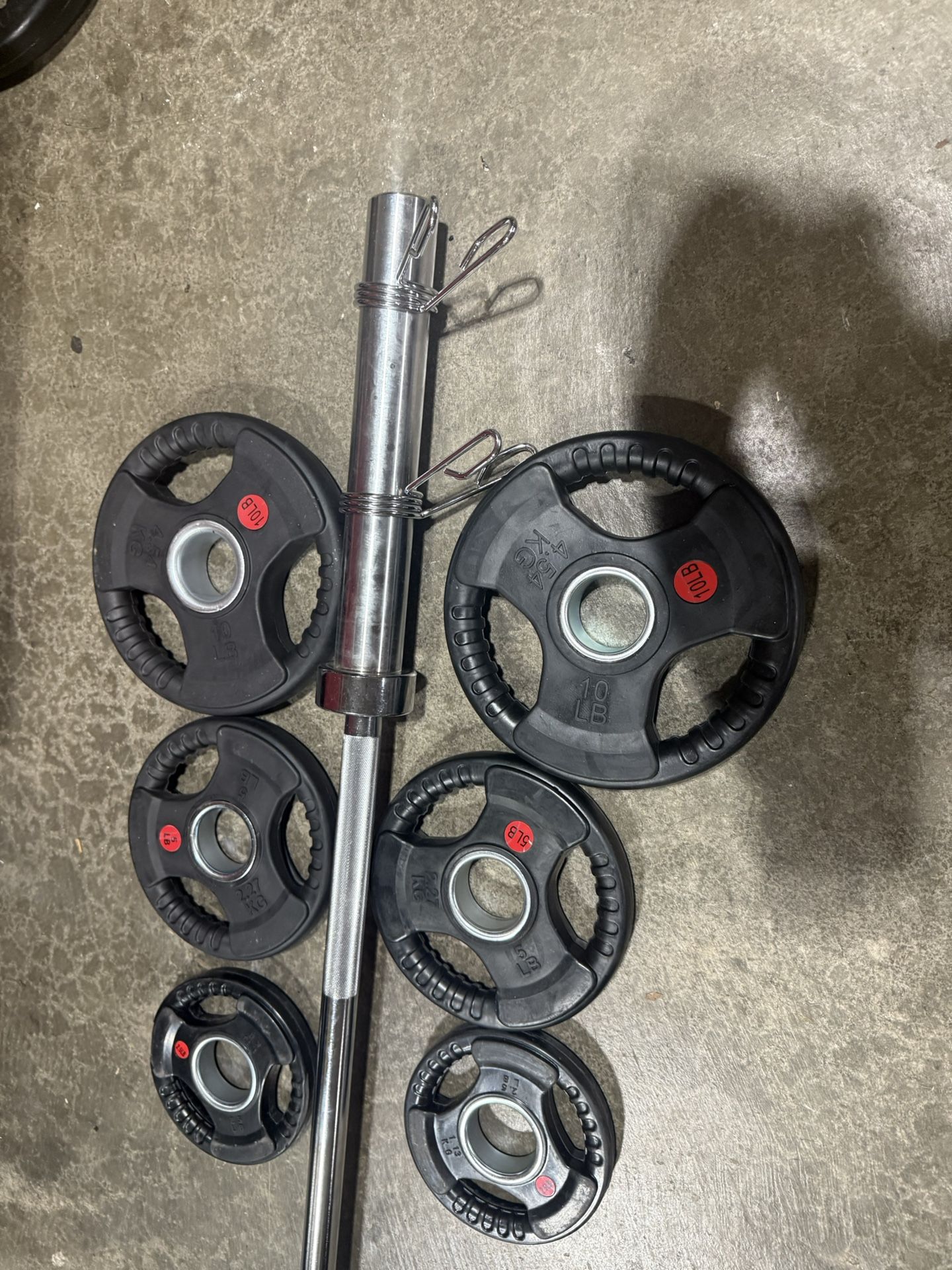 5 Foot Olympic Bar And Weights