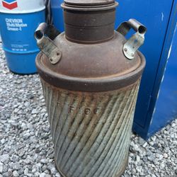 Antique Metal Gas / Oil Can, sometimes Mistakenly Thought of as a Milk Can