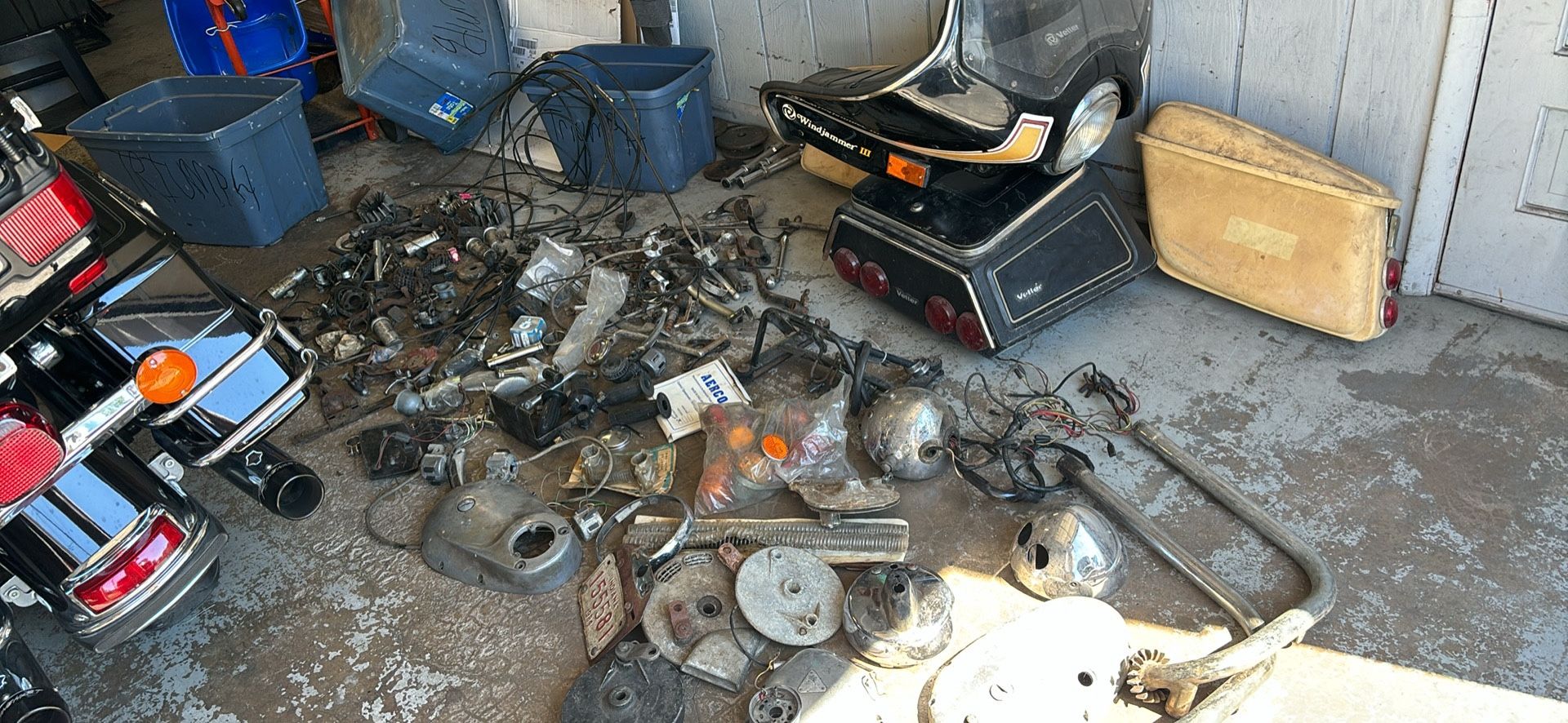 1970s Vintage Large Triumph Motorcycle Parts