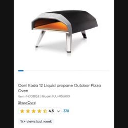 Ooni Koda 12 Liquid Propane Outdoor Pizza Oven 