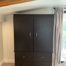 Armoire Wardrobe/Entertainment Combo Modern Espresso
