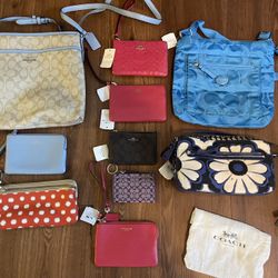 Brand New Coach Variety Of Wallets, Coin Purses, Card Wallets, Purses Etc 