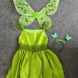 Princess Tinkerbell Costume for Girls, Size 6 / 120 cm