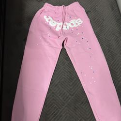 Pink Sp5der Sweats 