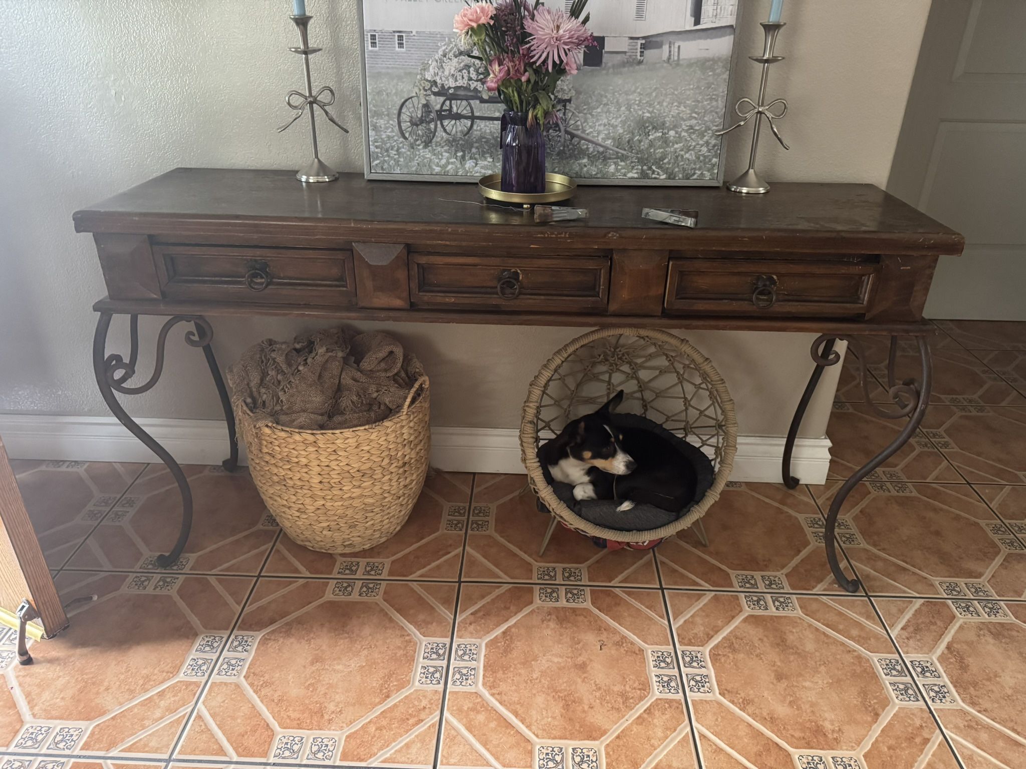 Rustic Style Console Table