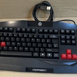 CyberpowerPC Play Ready LED Wired Gaming Keyboard Tested Confirmed Working Great