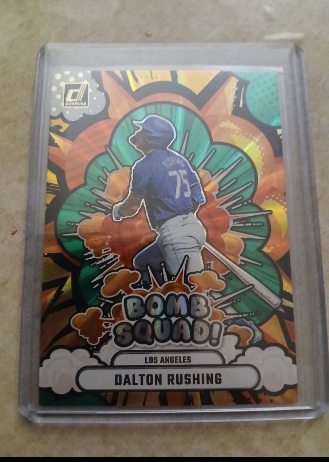 2025 Panini Donruss - Bomb Squad Dalton Rushing #5 Green Laser (RC)