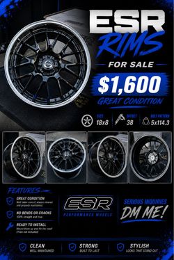 ESR rims for sale with tires