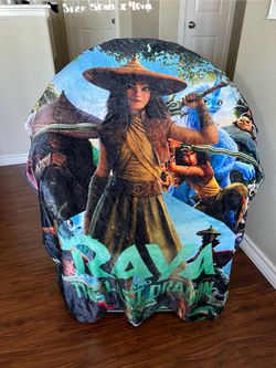Raya and the Last Dragon Themed Throw Blanket, Size 50in. X 40in.